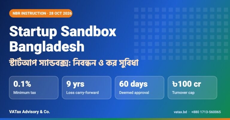 Startup Sandbox Bangladesh: স্টার্টআপ স্যান্ডবক্স নিবন্ধন, এনবিআর নির্দেশনা ও কর সুবিধা (২০২৬)